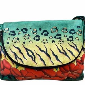 Anuschka Large Flap Over 7090-72P Hand painted Bag